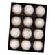 thumbnail image 2 of 12 piezas de adornos navideños de bolas de 8 cm multiusos rústicos para decorar resistentes Oro blanco, 2 of 9