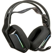 Logitech G733 LIGHTSPEED Wireless Gaming Headset with suspension headband, LIGHTSYNC RGB, Blue VO!CE mic technology and PRO-G audio drivers, Black