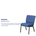 thumbnail image 6 of BizChair 4 Pack 21''W Stacking Church Chair in Blue Fabric - Gold Vein Frame, 6 of 15