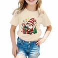 thumbnail image 6 of Xyant Christmas Shirt Kids, Boys Girls Santa Claus Christmas Tree Print Tshirt Toddler Short Sleeve Cotton Xmas Graphic Tee Tops Holiday Outfit, Size 9-10 Years, 6 of 6