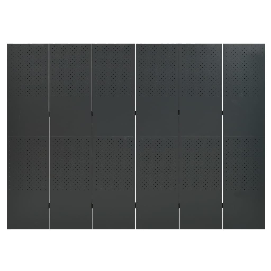 vidaXL Room Divider Freestanding Privacy Screen for Room Separation Steel