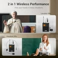 thumbnail image 4 of TONOR UHF Wireless Microphone System with Headset Mic/Lavalier Lapel Mic, Bodypack Transmitter, Rechargeable Receiver, 15 Channels 200ft Range 1/4" Output for Recording Live Performance PA Speaker, 4 of 9