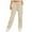 Z60-Beige, variant on Grey Sweatpants for Women Classic Preppy Ultra Comfort Bow Print Womens Pants with Pockets, French Terry Womens Joggers or Cuffed Leg Sweats