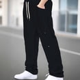 thumbnail image 2 of Los Pantalones Casuales de los Hombres de Color Sólido Suelto Ajuste Tobillo Longitud Versátil Deportes Corredores para el Uso Diario, los Pantalones de Trabajo de los Hombres, 2 of 9