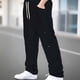 thumbnail image 1 of Ceisia Men's Cargo Pants Straight Leg Loose Jogger Sweatpants With Drawstring & Pockets Black M Gift, 1 of 9