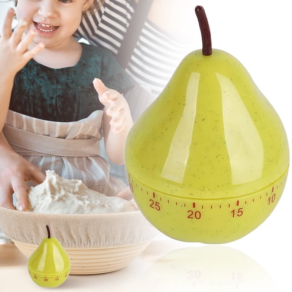Kitchen Timer,Mechanical Kitchen Timer,Egg Timer Pear Shaped Mechanical Rotating Alarm 60 Minutes Countdown Timer for Baking Studying Cooking Office