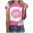 thumbnail image 1 of TIMIFIS Breast Cancer Awareness Pink Ribbon T-Shirt for Women Breast Cancer Shirts Causal Round Neck Printing Blouse Short Sleeve T-Shirt Summer Tops - Fall/Winter, 1 of 4