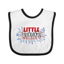 Inktastic Little Firecracker Fourth of July Boys or Girls Baby Bib