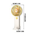 thumbnail image 3 of EUDIDV Hand Held Fan Rechargeable Style Handheld Small Fan A Must-have Little Gadget For Summer Outings Phone 5-leaf Fan Blades Provide Strong Supply The Can Be Used In Multiple Scen USB Fan Portable, 3 of 5