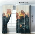 thumbnail image 4 of Gilded Deconstructivist City Silhouette Curtains – Blackout Drapes for Luxury Urban Living Room & Office,A, 4 of 10