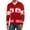 Red, variant on Men's Christmas Cardigan Long Sleeve Ugly Xmas Reindeer Snowflake Cardigan with Shawl Collar