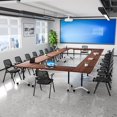 Rectangle Modular Table 6ft Modular Folding Conference Table on Wheels,Modern Rectangular ...