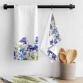 thumbnail image 3 of Blue Spring Floral Kitchen Towel Dish Cloths Set of 1, Microfiber Soft Kitchen Hand Towels, Watercolor Flowers Summer Botanical Absorbent Quick Drying Dishcloths 18 x 28 Inches, 3 of 8
