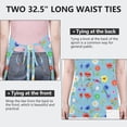 thumbnail image 6 of Pioneer Flower Floral Print Pattern Apron for Women and Men, Cotton Linen Waterproof with Pockets, Adjustable, 33x27 Inch for Kitchen, Gardening, BBQ, Salon, 6 of 6