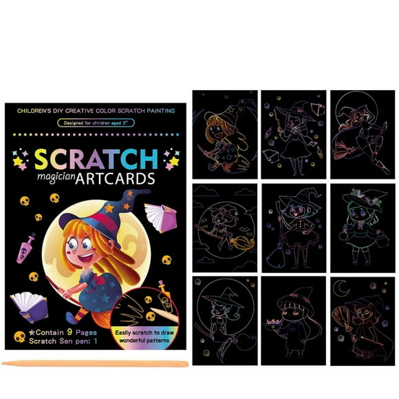 Meitianfacai Scratch Paper Art, Colorful Drawing Art Book With 1 Scratch Pen For Birthday Christmas Party Games Kits