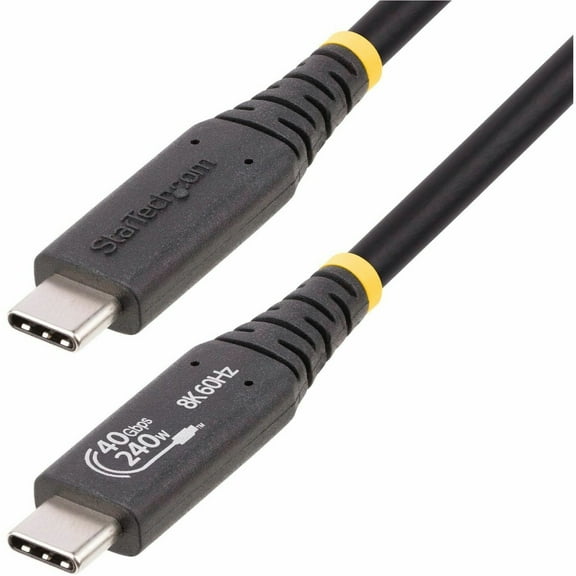 StarTech 1.6ft USB4 Cable USB-IF Certified USB-C Cable 50C40GUSB4CABLE