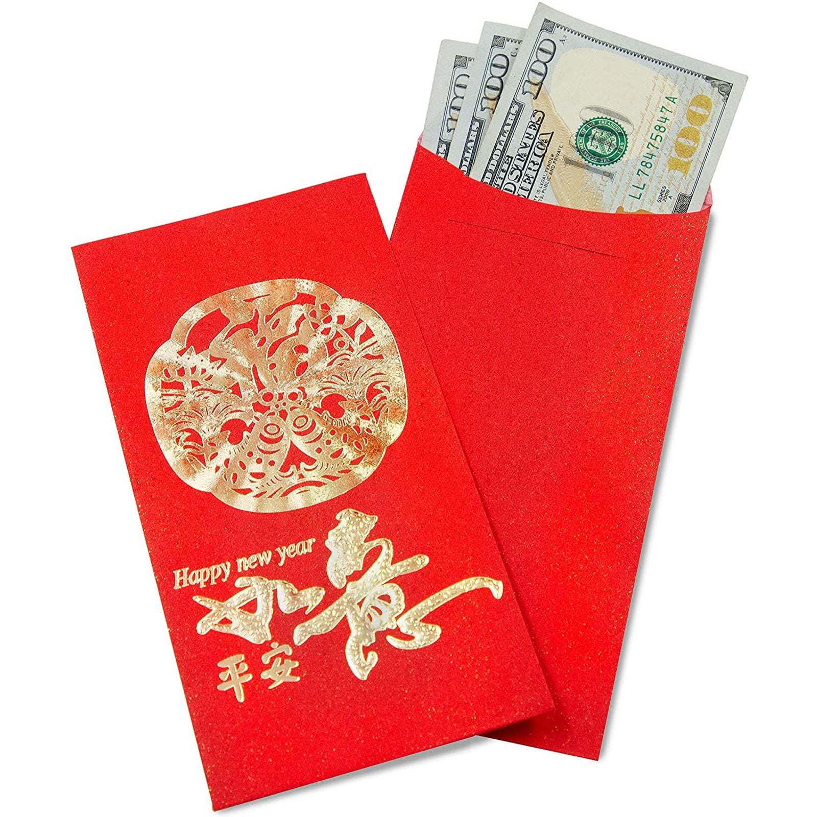 40xHappy New Year E7nvelope traditional Chinese Lunar New Year Red Lucky pocket 