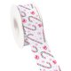 thumbnail image 4 of NUEVAS ventas Cinta de grosgrain estampada con patrón de cinta de muletas navideñas de 50 yardas, 4 of 4