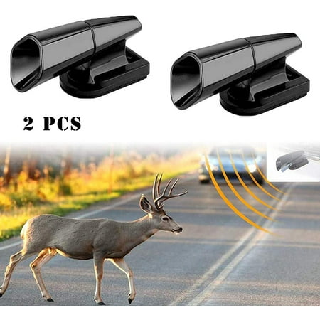 Pack of 2 Deer Whistles Wild Animal Warning Devices for Cars Car Animal  Warning Whistle Horn ABS Deer Sounder Ultrasonic Animal Repeller for Car  Adhesive Animal Warning Device