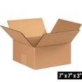 thumbnail image 2 of Box Partners Flat Corrugated Boxes 7" x 7" x 3" Kraft 25/Bundle 773, 2 of 4