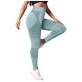 thumbnail image 4 of COMVALUE Women Scrunch Butt Lifting High Waisted Textured Leggings Seamless Workout Yoga Pants Gym Booty Tights (Green, S), 4 of 9