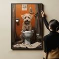 thumbnail image 4 of Glenofimaal Terrier Dog Bathroom Wall Decor, Funny Bathroom Wall Art Prints, Farmhouse Bathroom Canvas Wall Art, Bathroom Decorations, Kids Bathroom Pictures for Wall, 4 of 4
