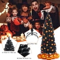 thumbnail image 5 of 7.5FT Artificial Halloween Christmas Tree with 840 Branch Tips and Foldable Metal Stand, Black, B6064, 5 of 8