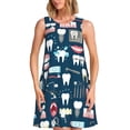 thumbnail image 1 of Balery Dental Vestidos de verano para mujer con estampado: vestido holgado sin mangas, vestido playero informal y cómodo para días calurosos., 1 of 7