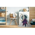 thumbnail image 2 of Ahgly Company Machine Washable Indoor Square Transitional Plum Purple Area Rugs, 3' Square, 2 of 7