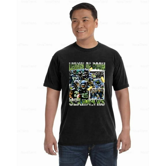 Seattle Legion Of Boom Football Fan Vintage Sports Graphic Comfort Color T-Shirt