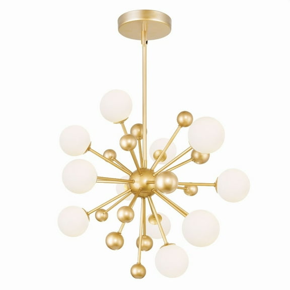 CWI Lighting Element 11 Light Contemporary Metal Chandelier in Sun Gold