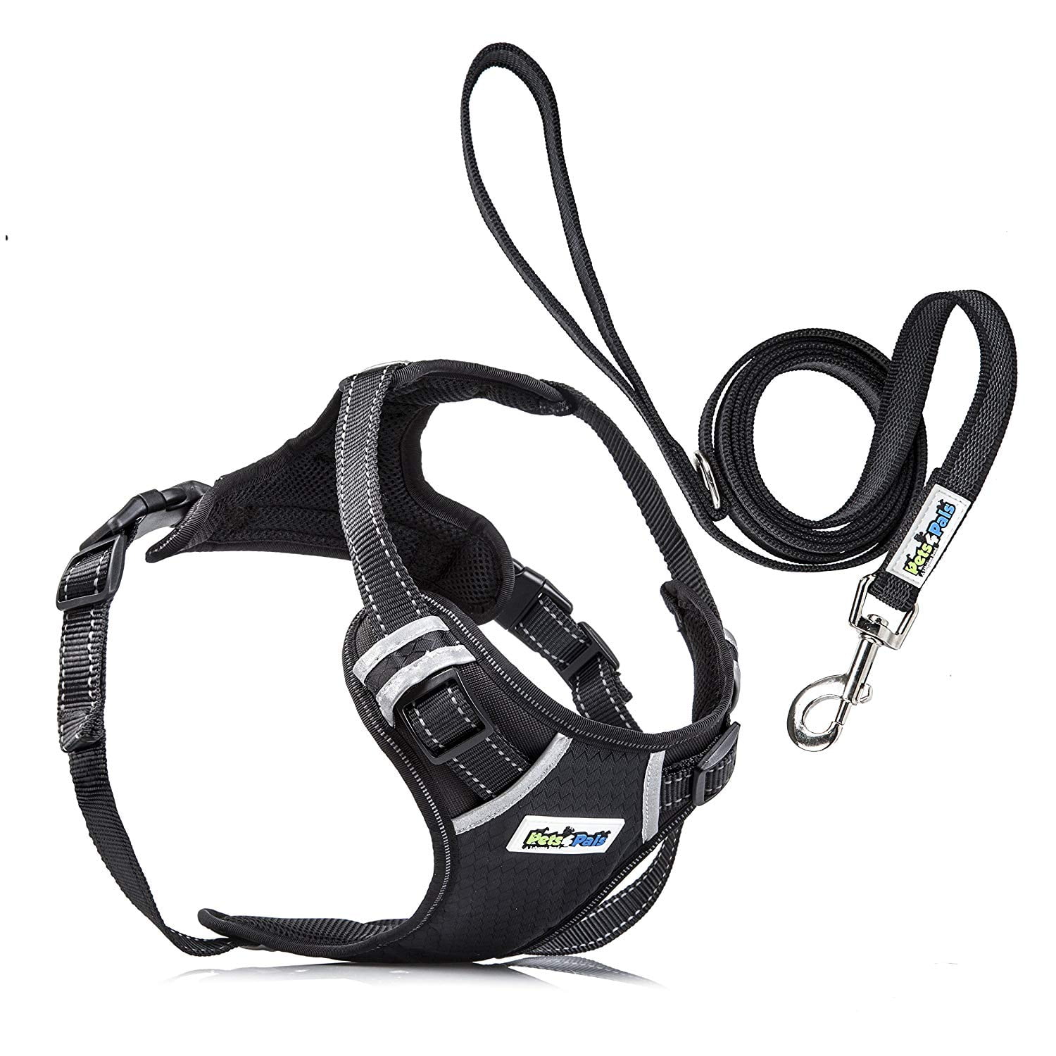 Adjustable Dog Harness No Pull Reflective Harness Handle, DRing Leash