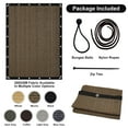 thumbnail image 7 of Jane Stone 4'X12' Rectangular 200 GSM UV Protected 100% HDPE Shade Cloth with Grommets,90% UV Block Outdoor Canopy Screen,Mocha, 7 of 7