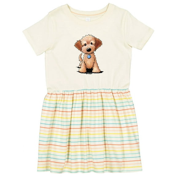 Inktastic Kiniart Mini Goldendoodle Girls Toddler Dress