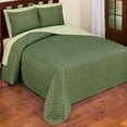 thumbnail image 2 of Collections Etc Classic Diamond Reversible Bedspread with Elegant Quilted Texture, Solid Colors - Machine Washable, 2 of 3