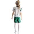 thumbnail image 4 of iixpin Kids Boys Girls Athletic Tracksuit Basketball Jersey Soccer Training Outfit Short Sleeve Green 140, 4 of 7