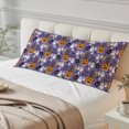 thumbnail image 5 of Halloween Body Pillow Cover 20x54, Orange Pumpkin Funny Ghost Black Cat Purple Decorative Pillowcase with Zipper, Microfiber Pillow Protector, Soft Breathable Long Lumbar Pillowcases for Women, 5 of 9