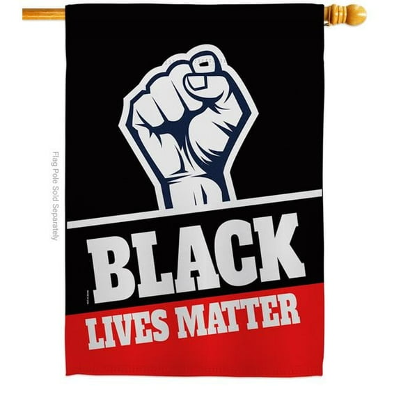 USA Decoration H170017-BO 28 x 40 in. Black Lives Matter History Double-Sided Decorative Vertical House Flags - Decoration Banner Garden Yard Gift