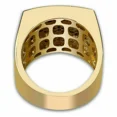 thumbnail image 3 of Round cut 2ct Simulated Diamonds Mens band ring 14k Yellow gold plated silver, 3 of 5