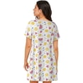 thumbnail image 2 of Bixox Watermelon And Lemon Pattern Women's Nightgown, Soft & Breathable Sleepwear, Round Neck Knee-Length Pajama Dress,Loungewear for Home & Sleep, 2 of 7