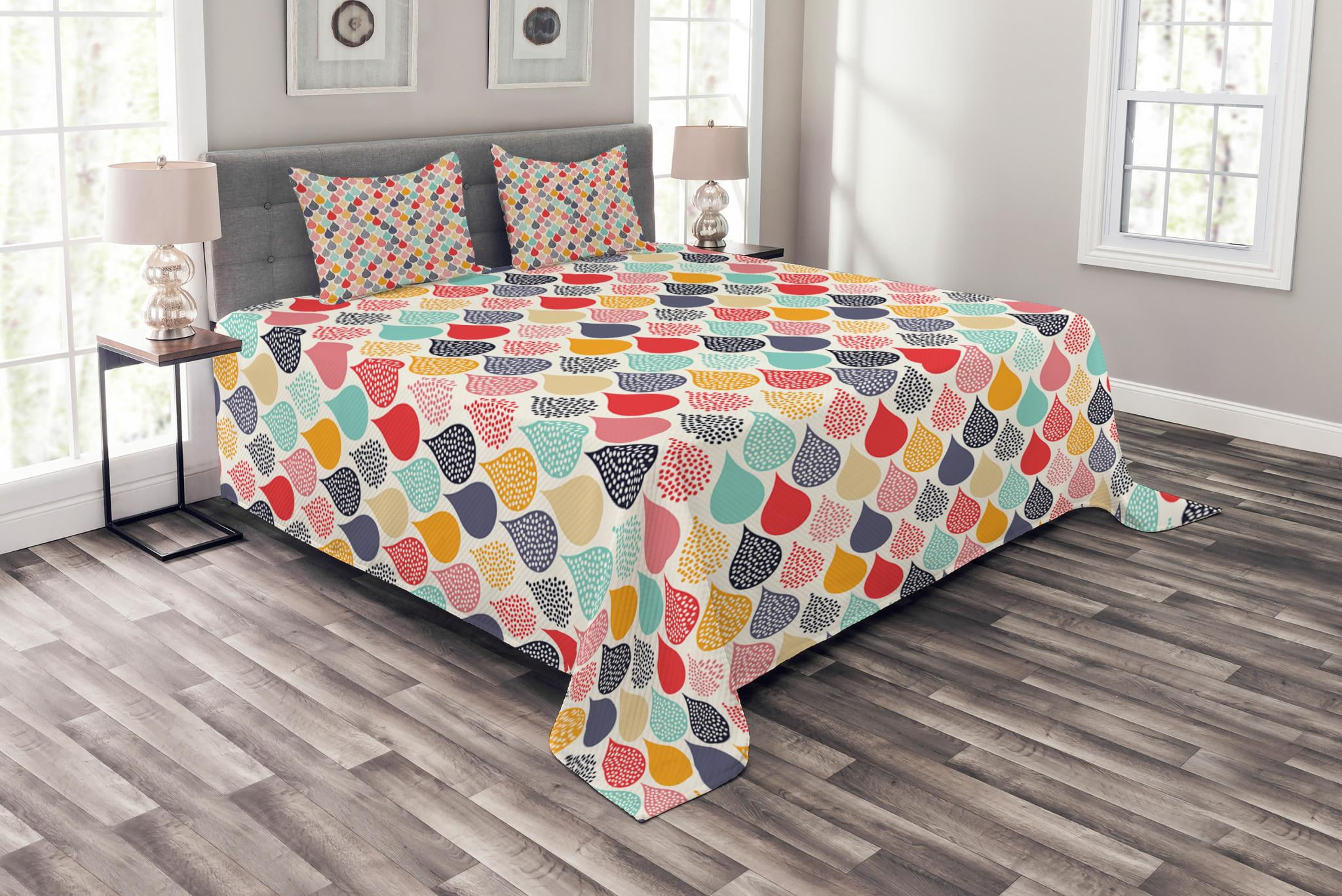 Geometric Bedspread Set Queen Size 