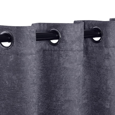 Superior Senna Modern Blackout Curtain Set of 2, 42" x 108", Midnight Blue
