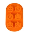 thumbnail image 3 of Halloween Pumpkin Silicone Baking Mold, 6 Cavity Jack O Lantern Candy Chocolate Cake Mould, Multipurpose Pumpkin Mold for Resin Soap Candle Halloween Party DIY Decor, 3 of 9