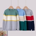 thumbnail image 3 of Beautyzll Chandail en Tricot Torsadé pour Garçons 3-8 Ans, 100 % Coton, Col Rond, 3 of 9