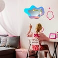 thumbnail image 6 of Irregular Wall Mirror Wavy Acrylic Rainbow Mirror Room Decor Aesthetic Mirrors Amorphic Vanity Retro Mirrors for Bedroom Living Room Bathroom Entryway Wall Decor ( Clouds Style, 15.5 x 10.5 Inches ), 6 of 8