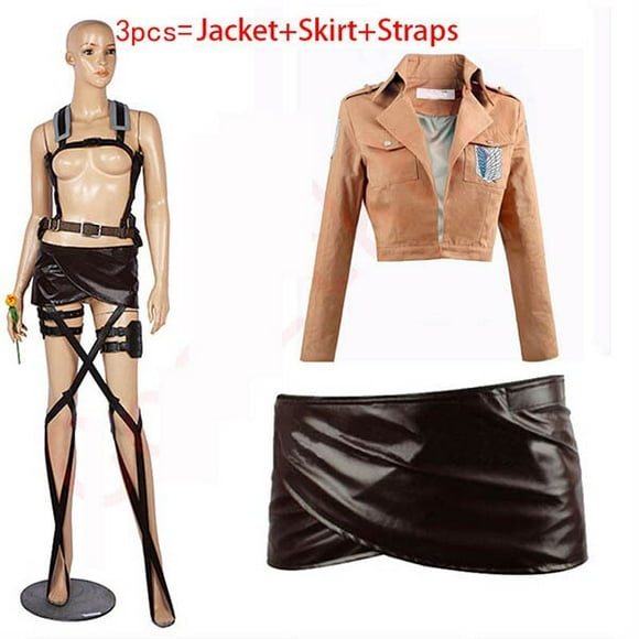 Cosplay Anime Attack on Titan Shingeki No Kyojin Cosplay Costume Recon Corps Harness Outfits Recon Corps Belt AOT Full Set