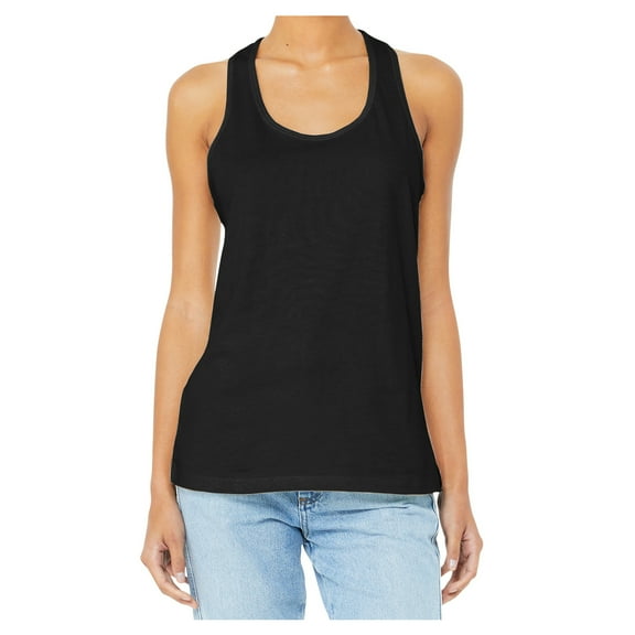 Yellow Rooster Women's Jersey Racerback Female Tank Black Medium