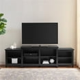 thumbnail image 4 of 80" Simple Tiered Top TV Stand with Adjustable Shelves in Solid Black, 4 of 4