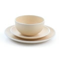 thumbnail image 2 of Spice by Tia Mowry Creamy Tahini 12 Piece Stoneware Dinnerware Set in Matte Orange, 2 of 8