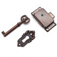 thumbnail image 2 of 2 Pcs Cabinet Lock Antique Lock Decorative Furniture Lock With Key, Antique Quartet Classic Decorative Lock Kitchen Furniture Box Drawer Lock, 2 of 5